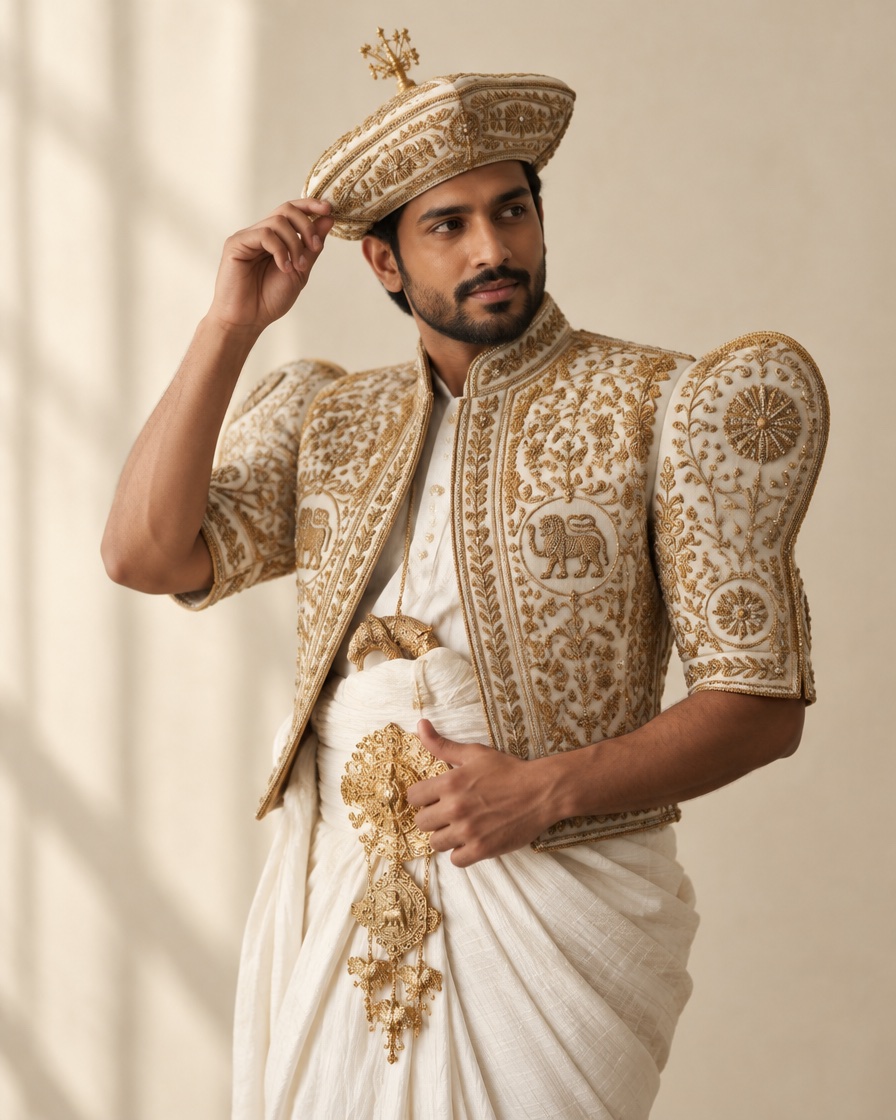 Gold embroidered jacket